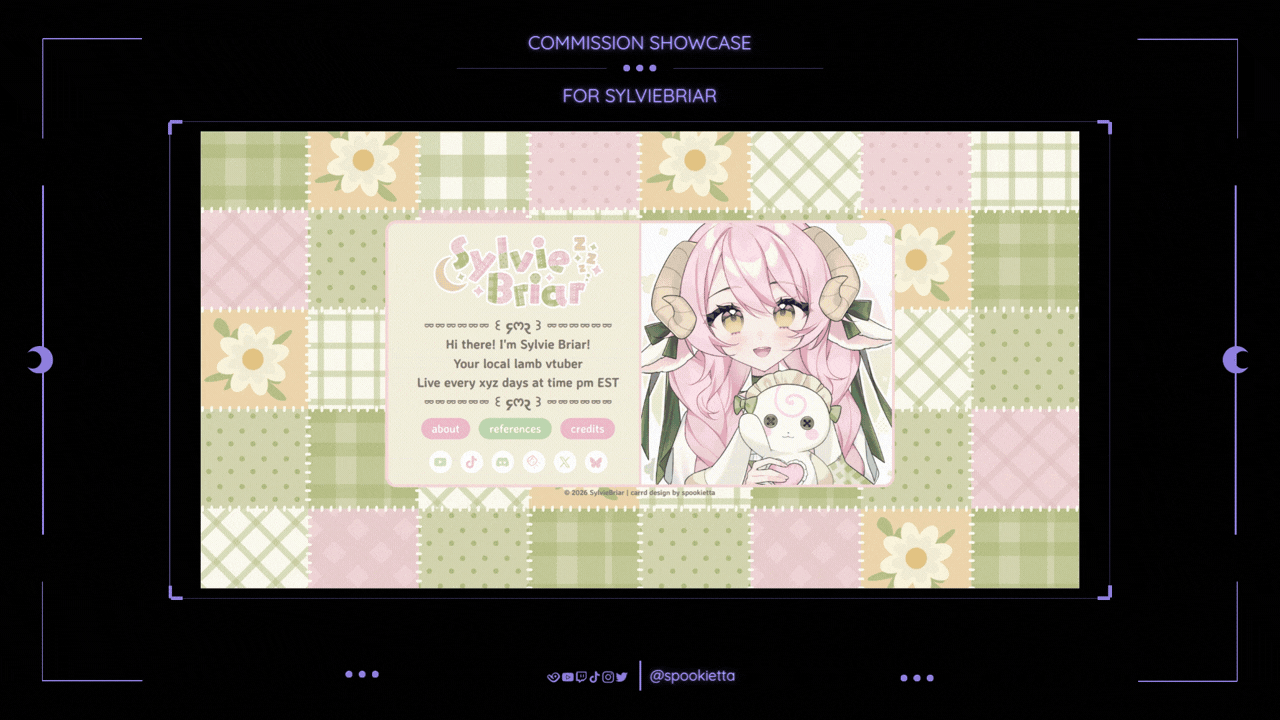 carrd design for sylviebriar